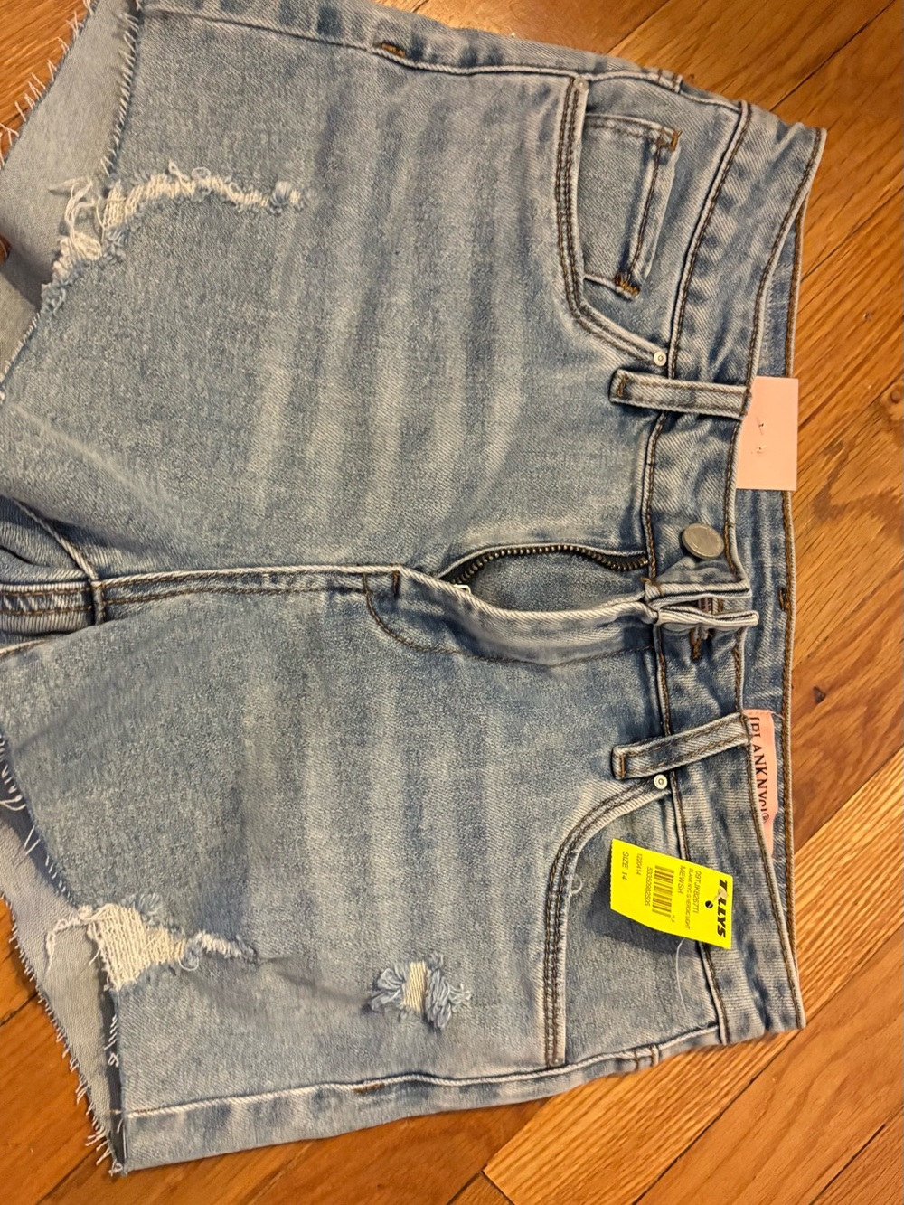Tilly's Light Blue Distressed Denim Shorts